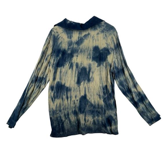 IZ-IT-U USA Blue Tie Dye Pullover Top 100% Cotton Men’s Size S Made in USA - Picture 5 of 12